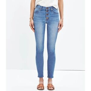 Madewell 9" High-Rise Skinny Crop Jeans: Button-Through Edition Size 24